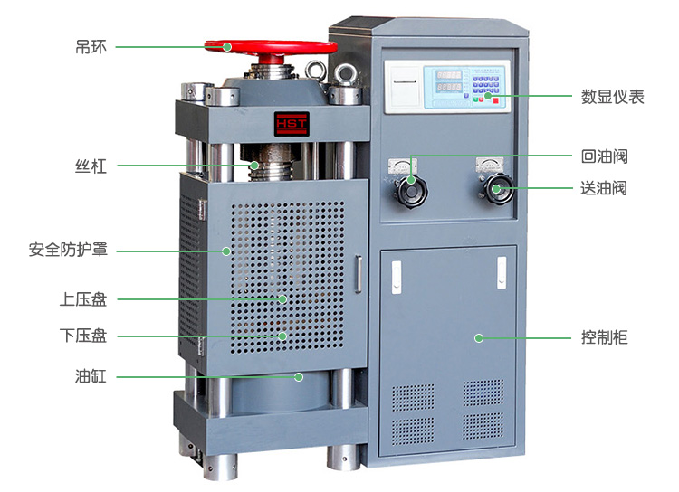 YES-2000噸數(shù)顯式壓力試驗機(電動絲杠)